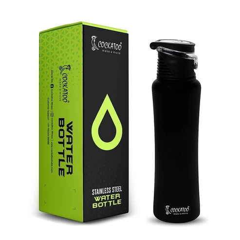Fusion 750Ml Single Wall Stainless Steel Water Bottle for Gym, | Cockatoo