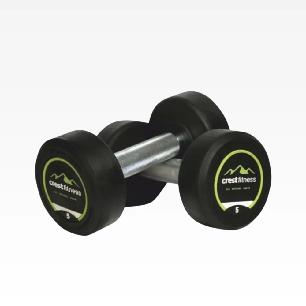 CREST ROUND RUBBER DUMBBELLS